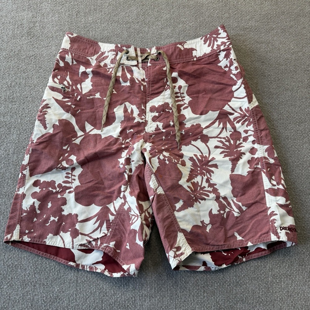 Patagonia Wavefarer Board Shorts Mens 31 Floral Abstract Unlined Swim